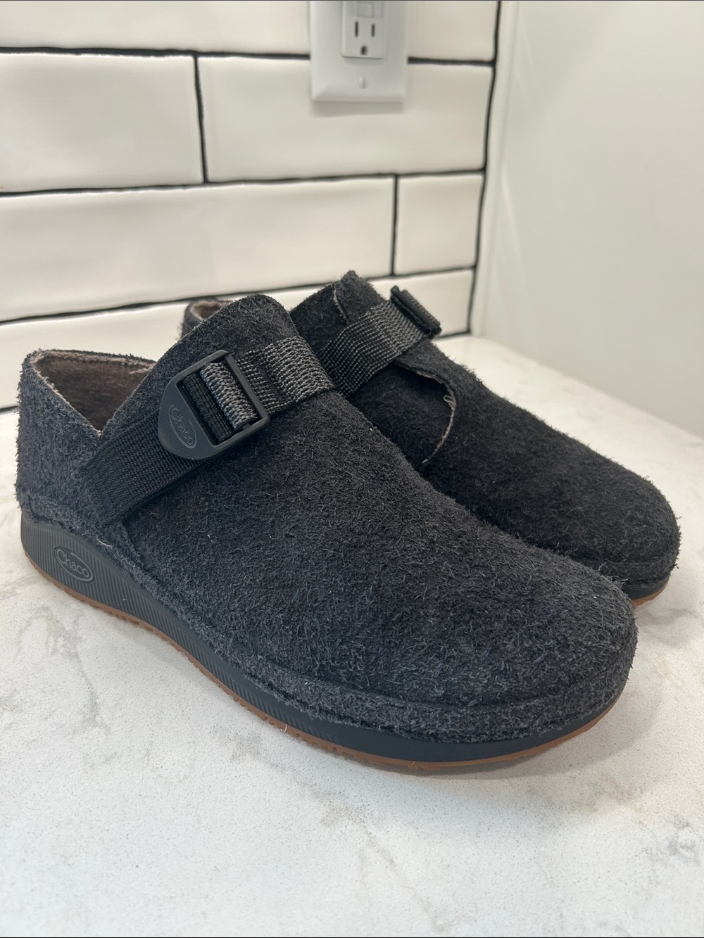 Chaco Paonia Clog Women’s Size 9 Charcoal Suede Wool - Picture 16 of 16